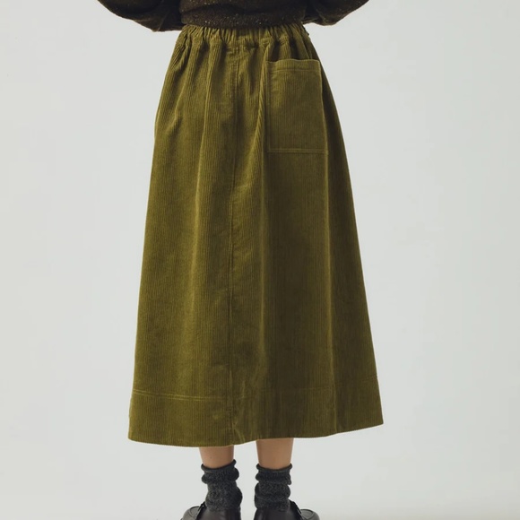 A Line Organic Cord Skirt - Picture 7 of 8